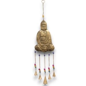 Serenity Wind Chimes with Buddha and Five Bells