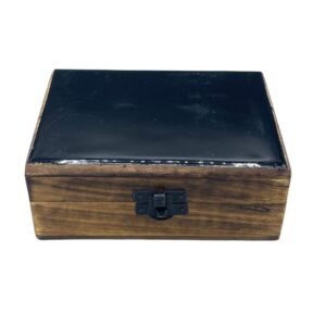 Elegant Noir Mango Wood Keepsake Box Black