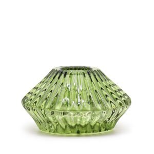 Reversible Flower Glass Candle Holders Jade
