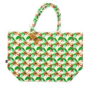 Tropical Escape Tote Bag Frangipani Cotton