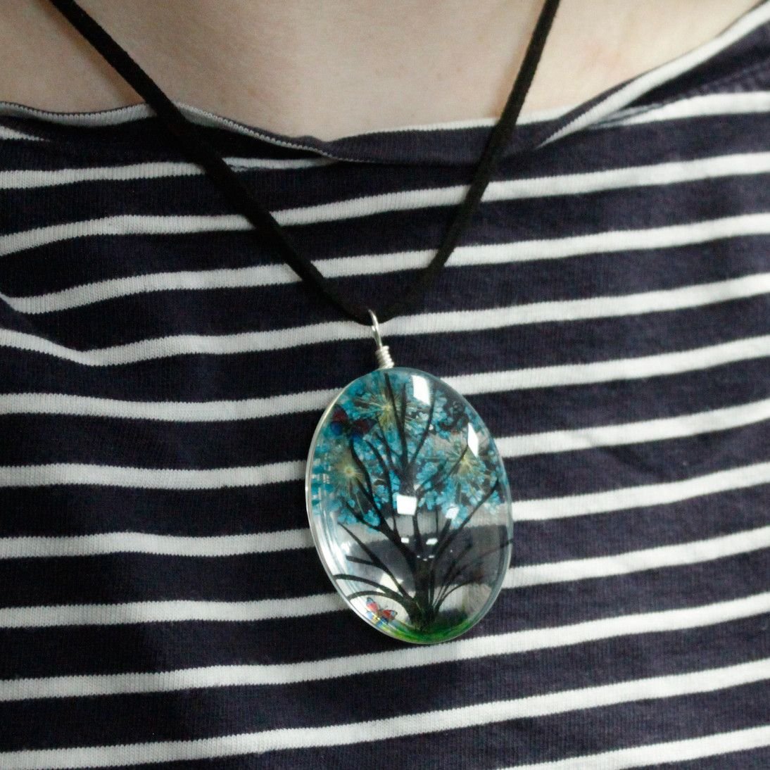 mystic tree of life teal floral jewelry Mystic Tree of Life Teal Floral Jewelry - Image 5