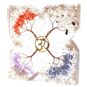 Abundance Flow Orgonite Desk Pyramid Copper Trees