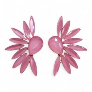 Compassion Wing Earrings Soft Pink Glass