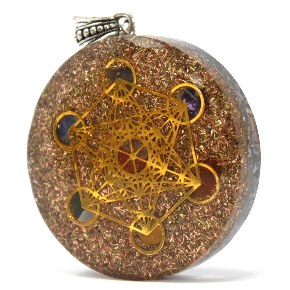 chakra harmony orgonite pendant multi-stone large Chakra Harmony Orgonite Pendant Multi-Stone Large - Image 3