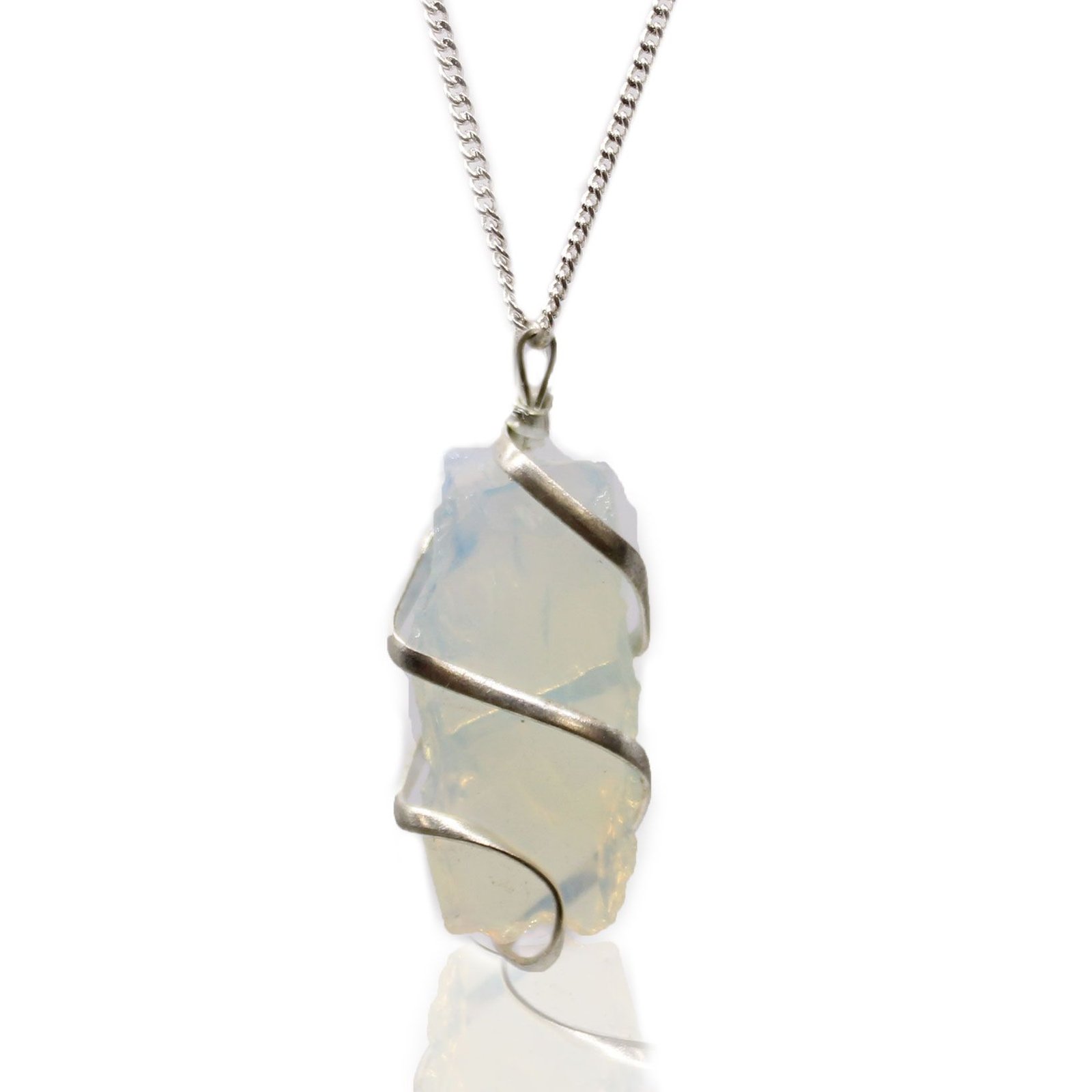 dreamy light cascade necklace rough opalite Dreamy Light Cascade Necklace Rough Opalite