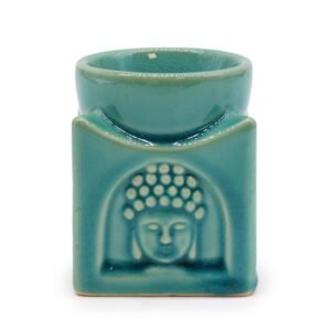 Refreshing Square Buddha Oil Burner Soft Turquoise