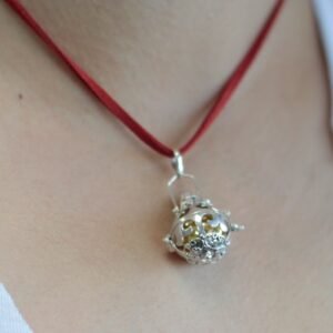 Protective Angel Chime Necklace Sterling Silver