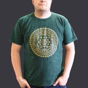 Restorative Chakra Stonewashed Cotton T-Shirt Green