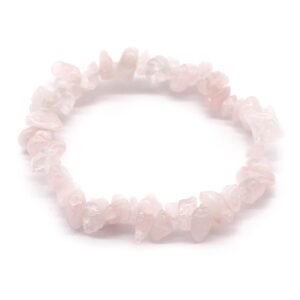 Loving Heart Chipstone Bracelet Rose Quartz