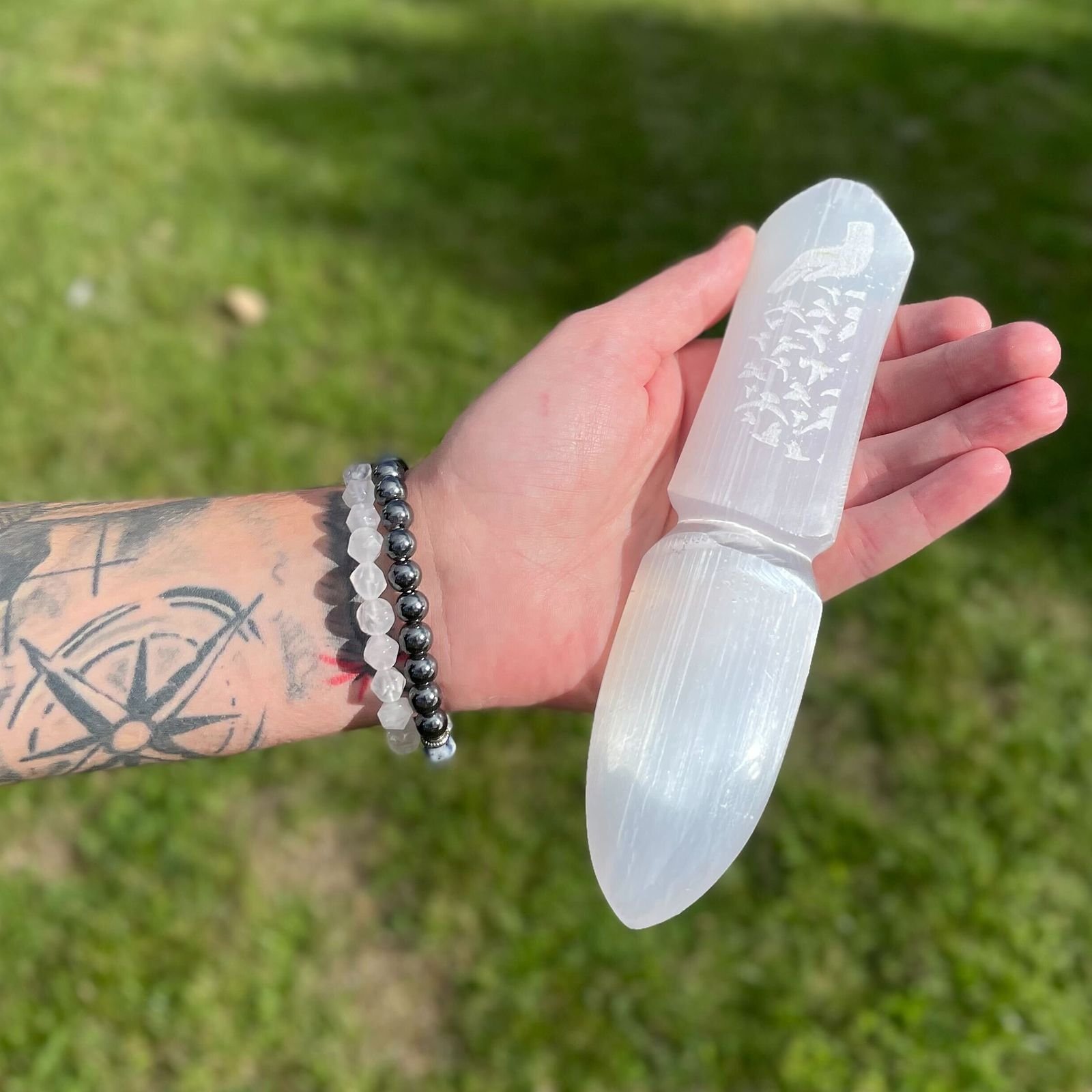 bond releasing selenite ritual athame knife Bond Releasing Selenite Ritual Athame Knife - Image 4