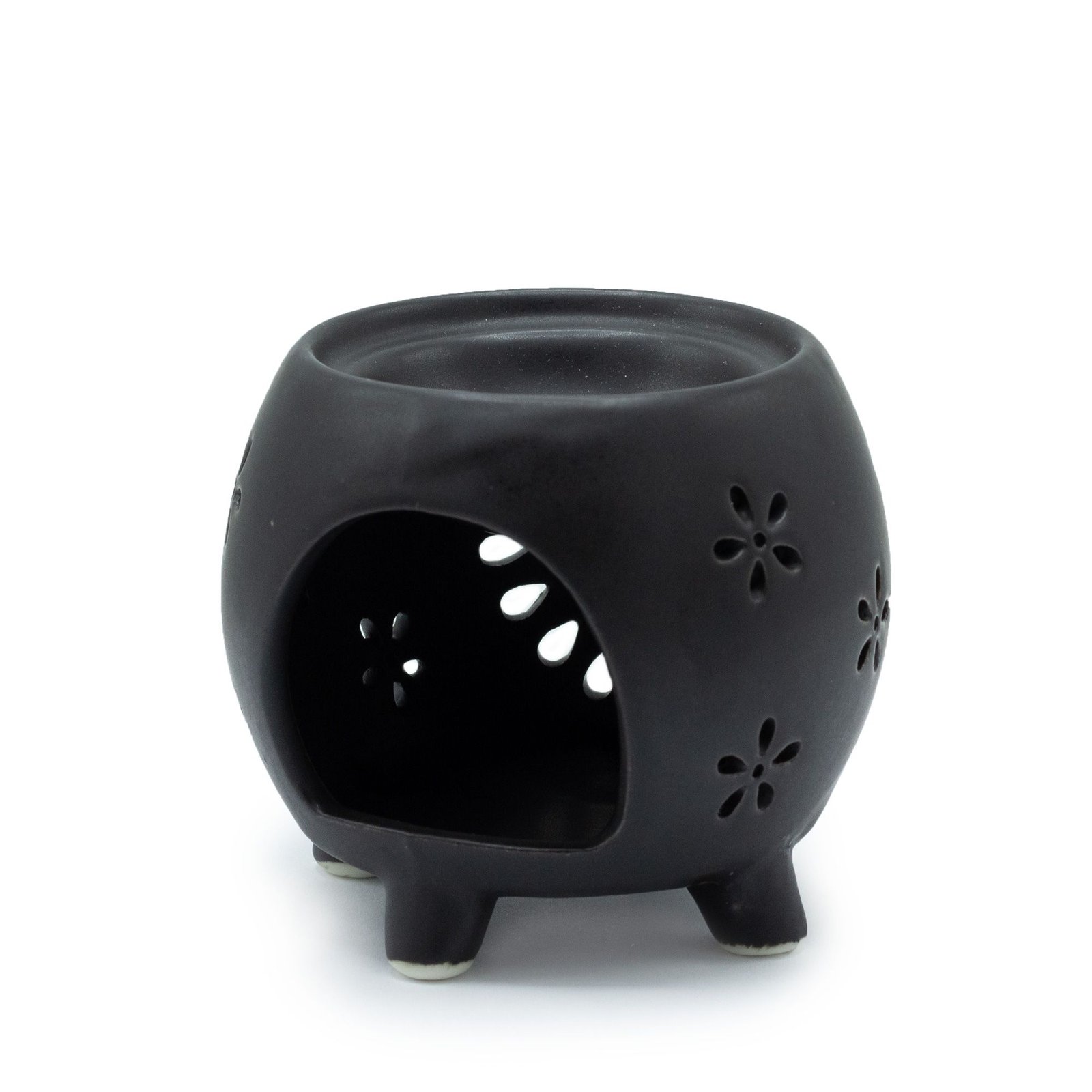 mood-enhancing flower burst black oil burner Mood-Enhancing Flower Burst Black Oil Burner - Image 2