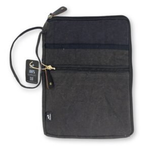 Stonewashed Large Laptop Pouch Charcoal
