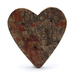 Rustic Heart Symbol Natural Bark Decor