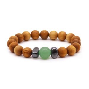Creative Cedarwood Chakra Bangle Green Aventurine