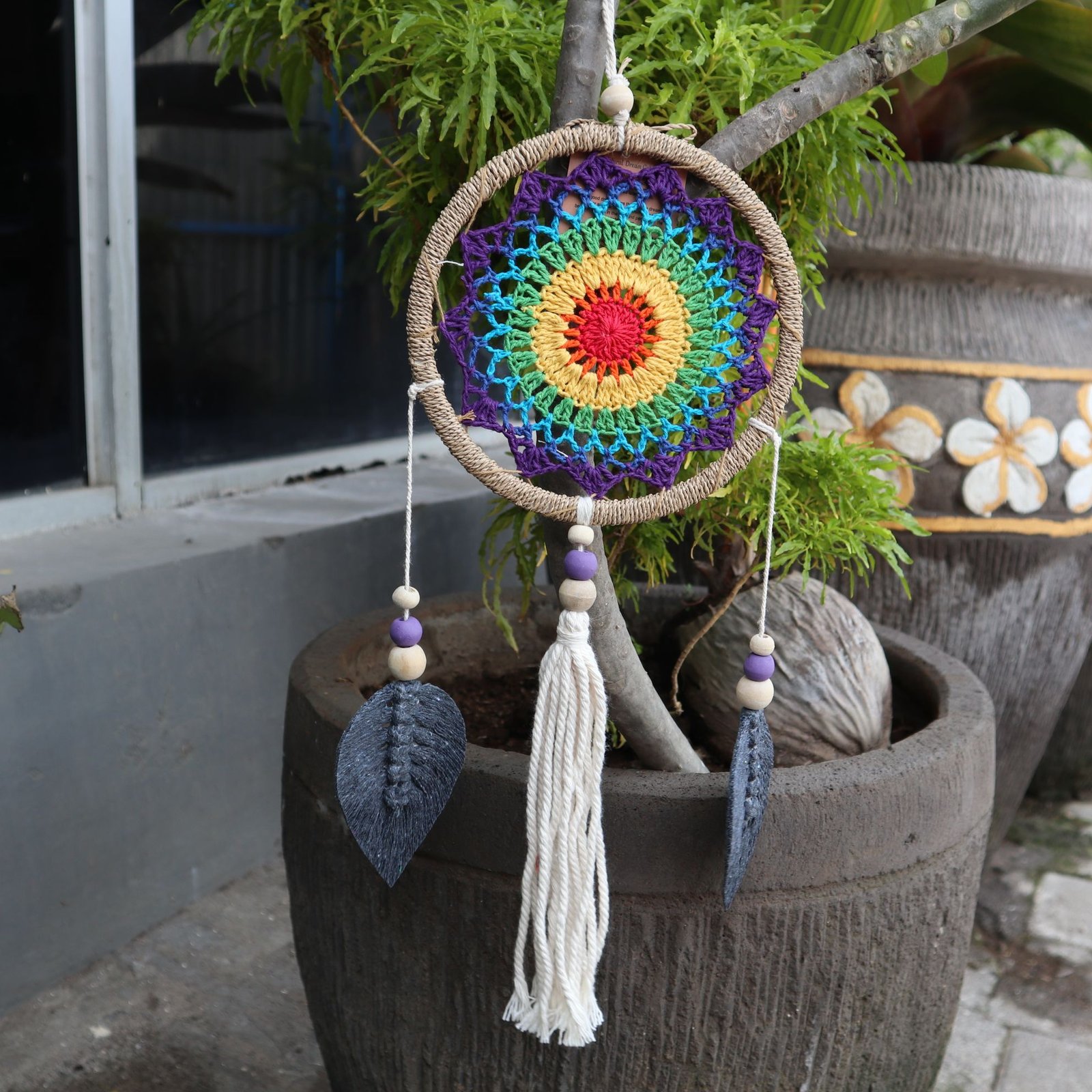 uplifting dreams vegan rainbow spirit dreamcatcher Uplifting Dreams Vegan Rainbow Spirit Dreamcatcher - Image 5
