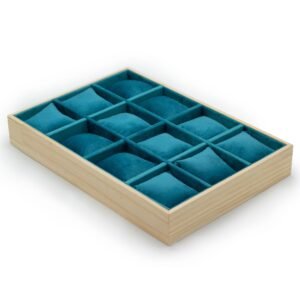 Luxe Jewelry Display Tray Cushioned Compartments