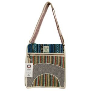 Everyday Hemp Laptop Messenger Bag Curved Design