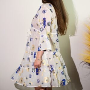 Protective Nomad Maxi Dress Evil Eye Print