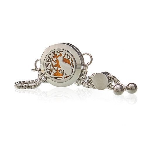 playful serenity aromatherapy bracelet cat & flowers Playful Serenity Aromatherapy Bracelet Cat & Flowers