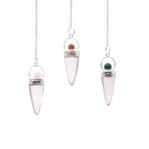 Purifying Rock Crystal Cone Ring Pendulum