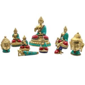 Joyful Protection Brass Buddha Hands Up Statue