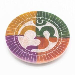 Serenity Om Symbol Soapstone Disc Holder