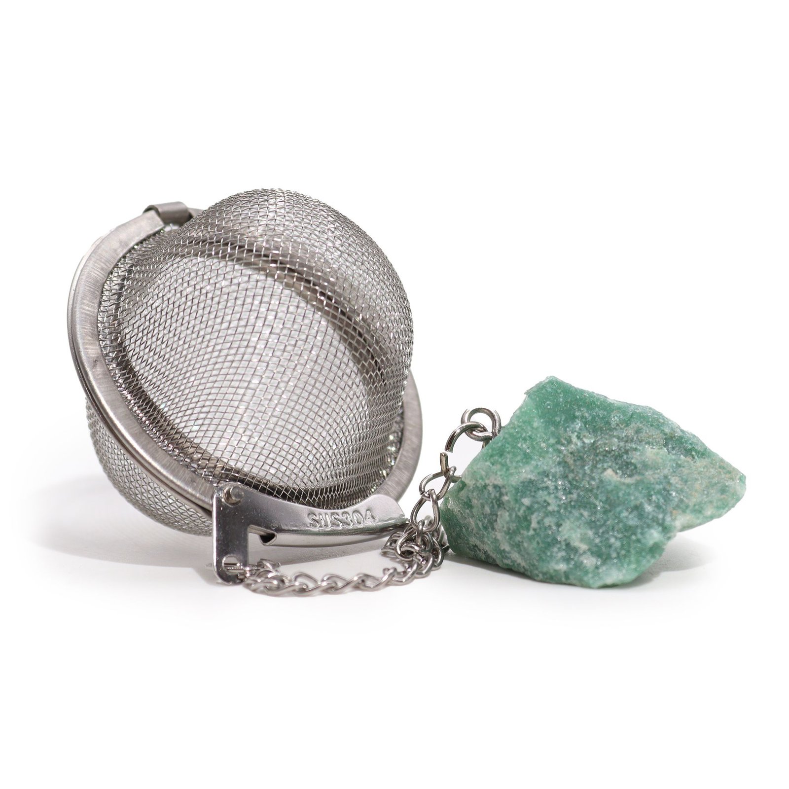 nurturing raw crystal tea strainer green aventurine Nurturing Raw Crystal Tea Strainer Green Aventurine - Image 5