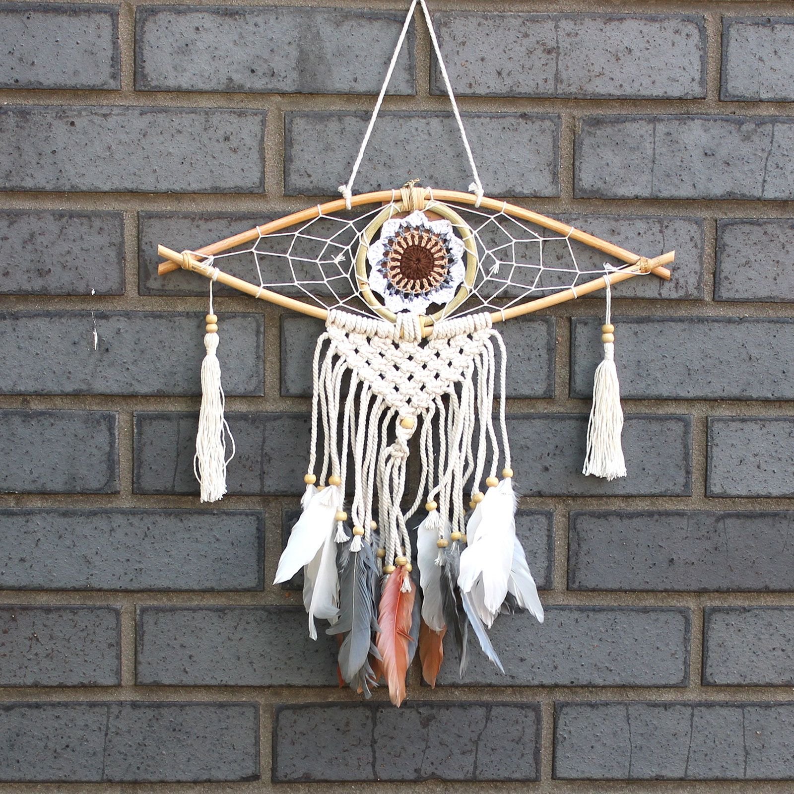 mini protective macrame dreamcatcher mystic eye Mini Protective Macrame Dreamcatcher Mystic Eye
