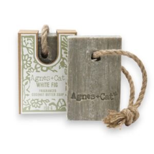 Soothing Body Soap on a Rope White Fig
