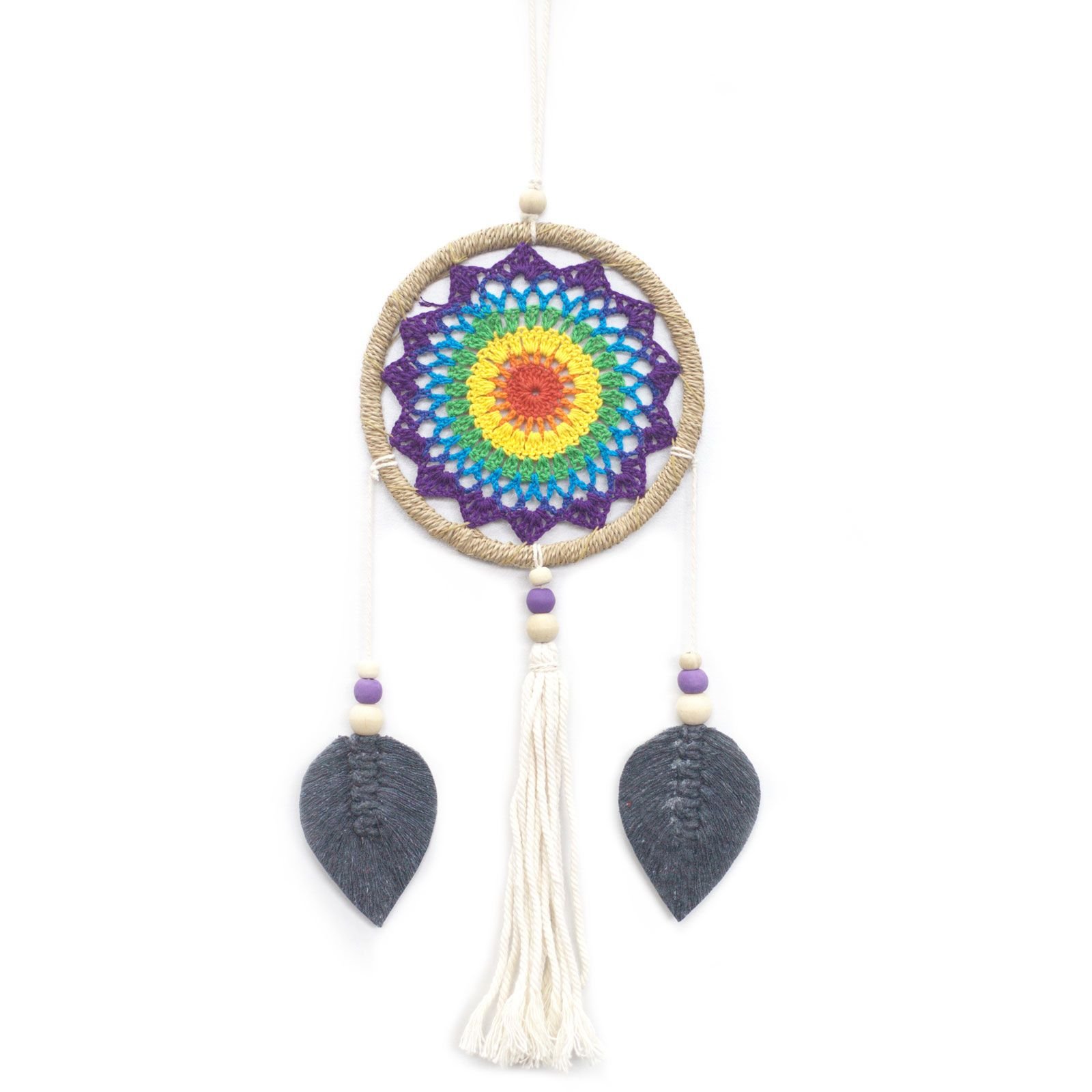 uplifting dreams vegan rainbow spirit dreamcatcher Uplifting Dreams Vegan Rainbow Spirit Dreamcatcher - Image 2