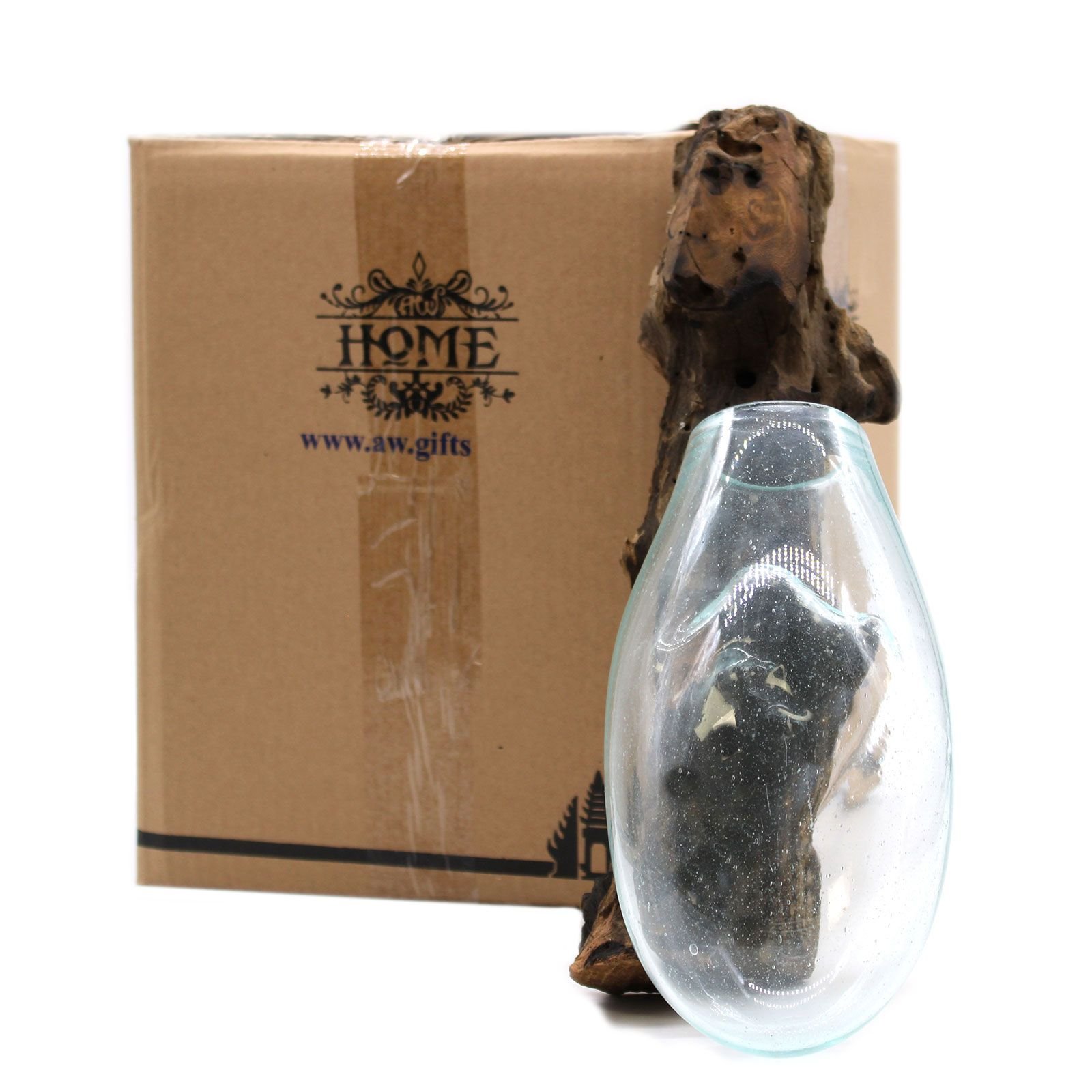 wall-mounted molten glass bowl on wood Wall-Mounted Molten Glass Bowl on Wood - Image 4