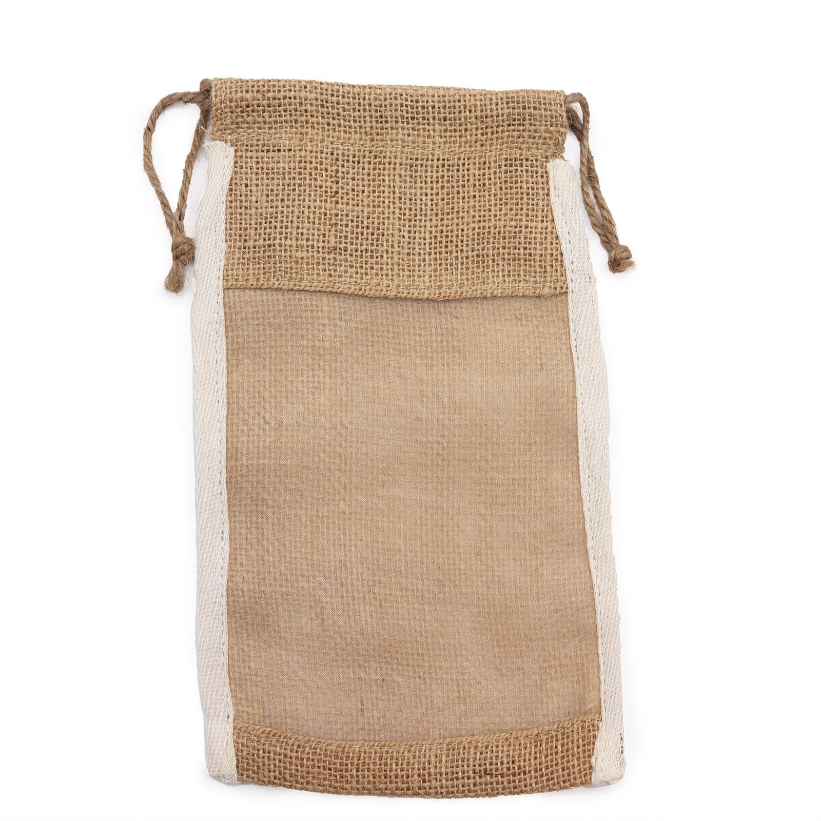 rustic gift pouch in washed jute large Rustic Gift Pouch in Washed Jute Large - Image 2