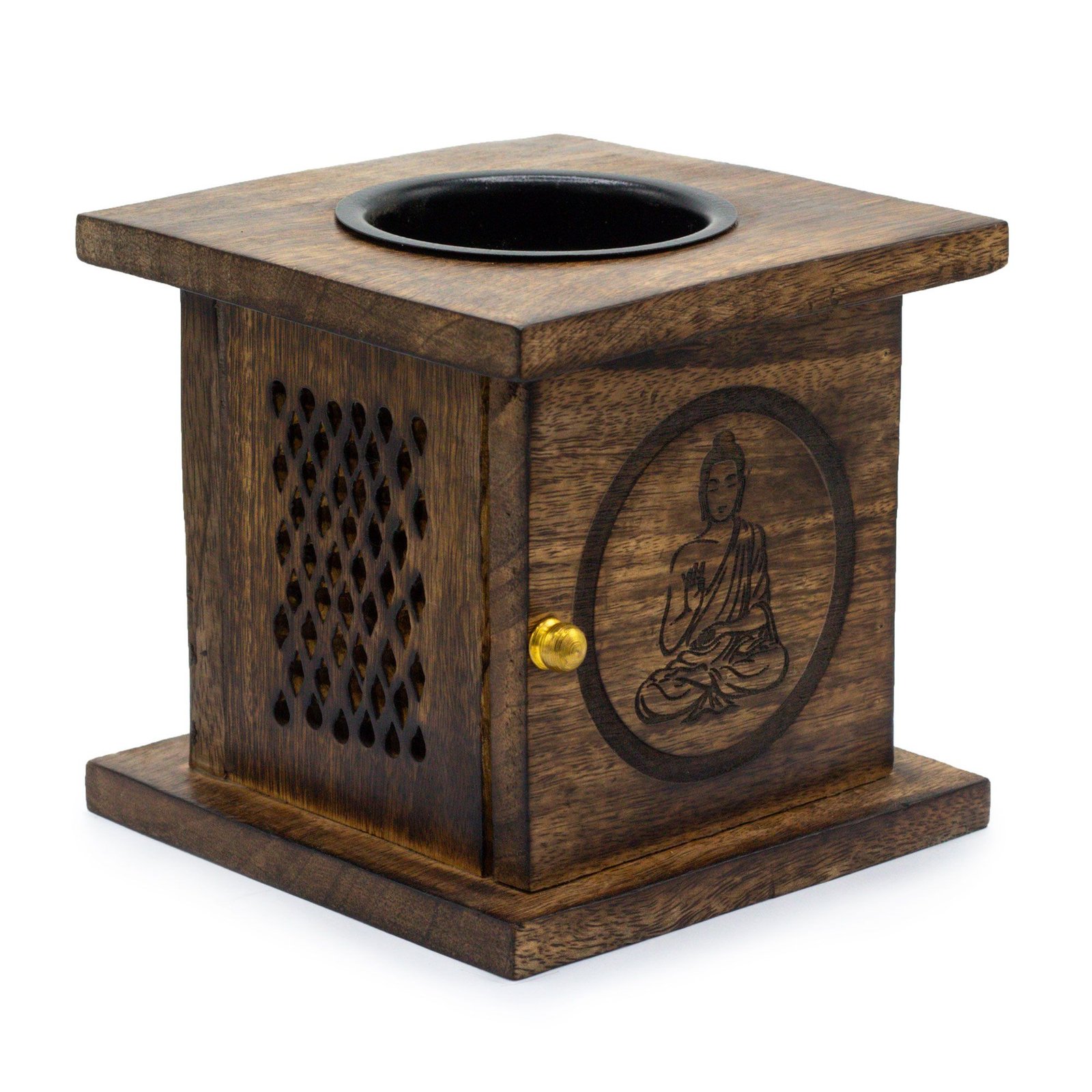 tranquil aura mango wood buddha oil burner Tranquil Aura Mango Wood Buddha Oil Burner