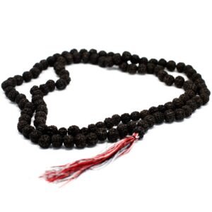 Grounding Meditation Mala Necklace Dark Rudraksha