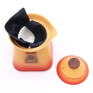 Grounding Tea Ritual Temple Teapot Orange