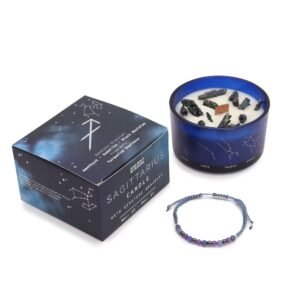 Adventurous Spirit Zodiac Candle Sagittarius Turquoise