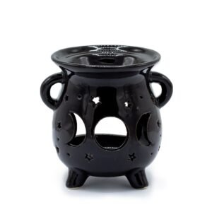 Mystic Night Moon Phase Oil Burner Black