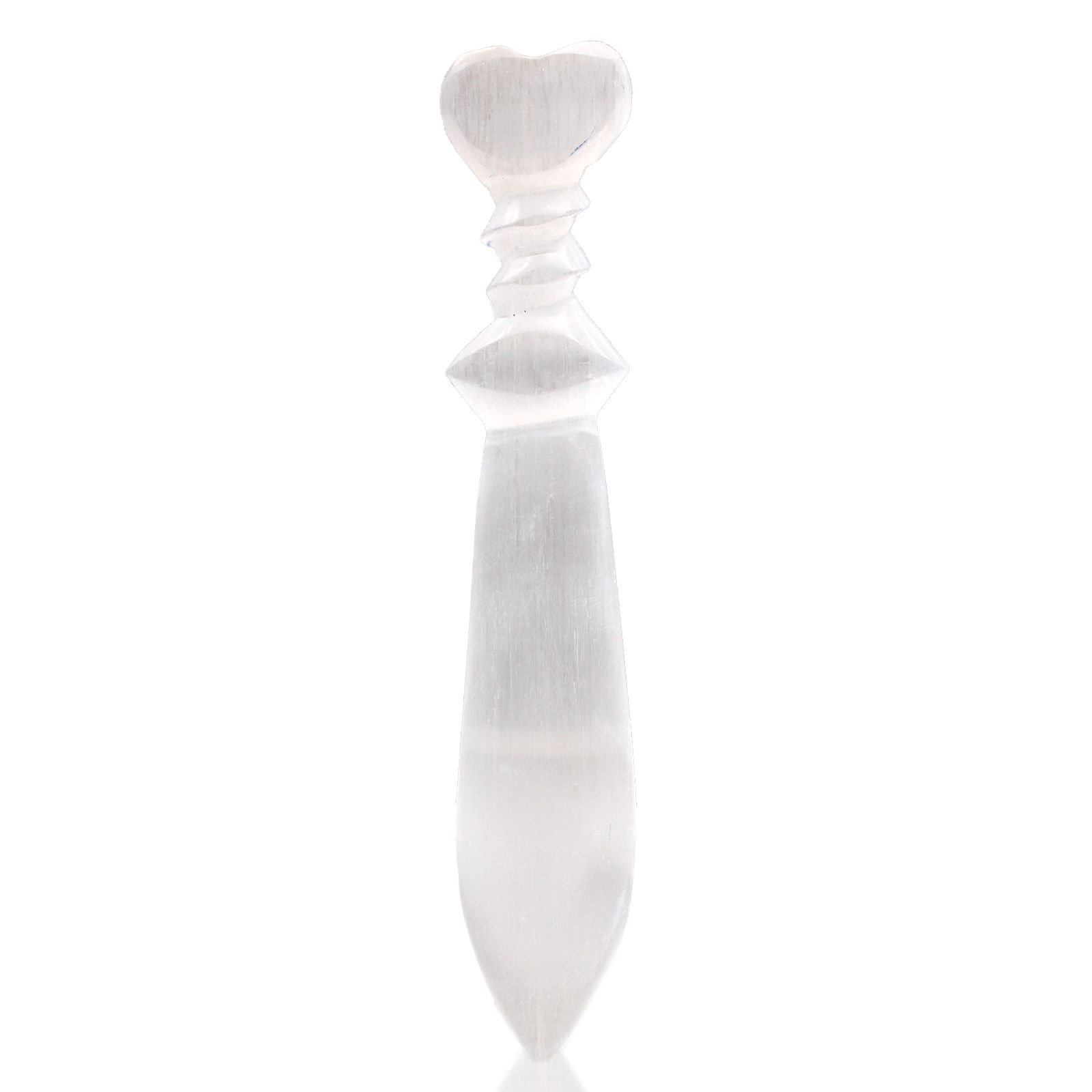 deep cleansing spiral selenite ritual knife Deep Cleansing Spiral Selenite Ritual Knife - Image 2