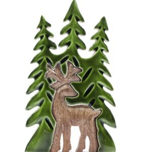 Woodland Serenity 3D Stag Mango Wood Ornament