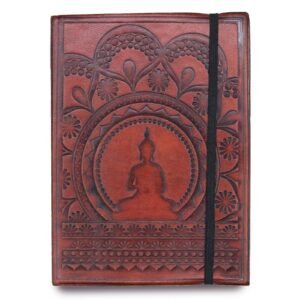 Mindful Sketch Notebook Tibetan Mandala Leather