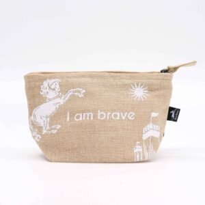 Courage Unfolding Jute Affirmation Pouch