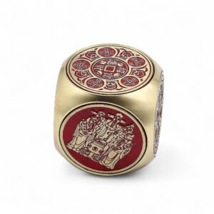Wealth Magnet Red Brass Feng Shui Cube