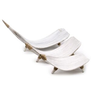 Serene White Table Fruit Bowls Coconut
