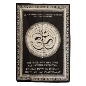 Sacred Om Symbol Cotton Spiritual Wall Art