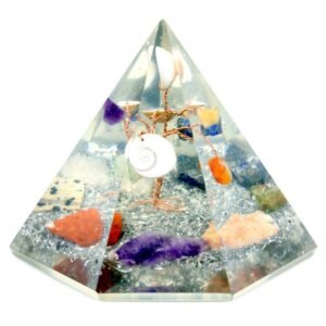 Abundance Orgonite Heptagon Pyramid Gemstone Tree