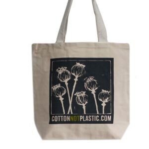 Wild Meadow Cotton Tote Bag Poppy
