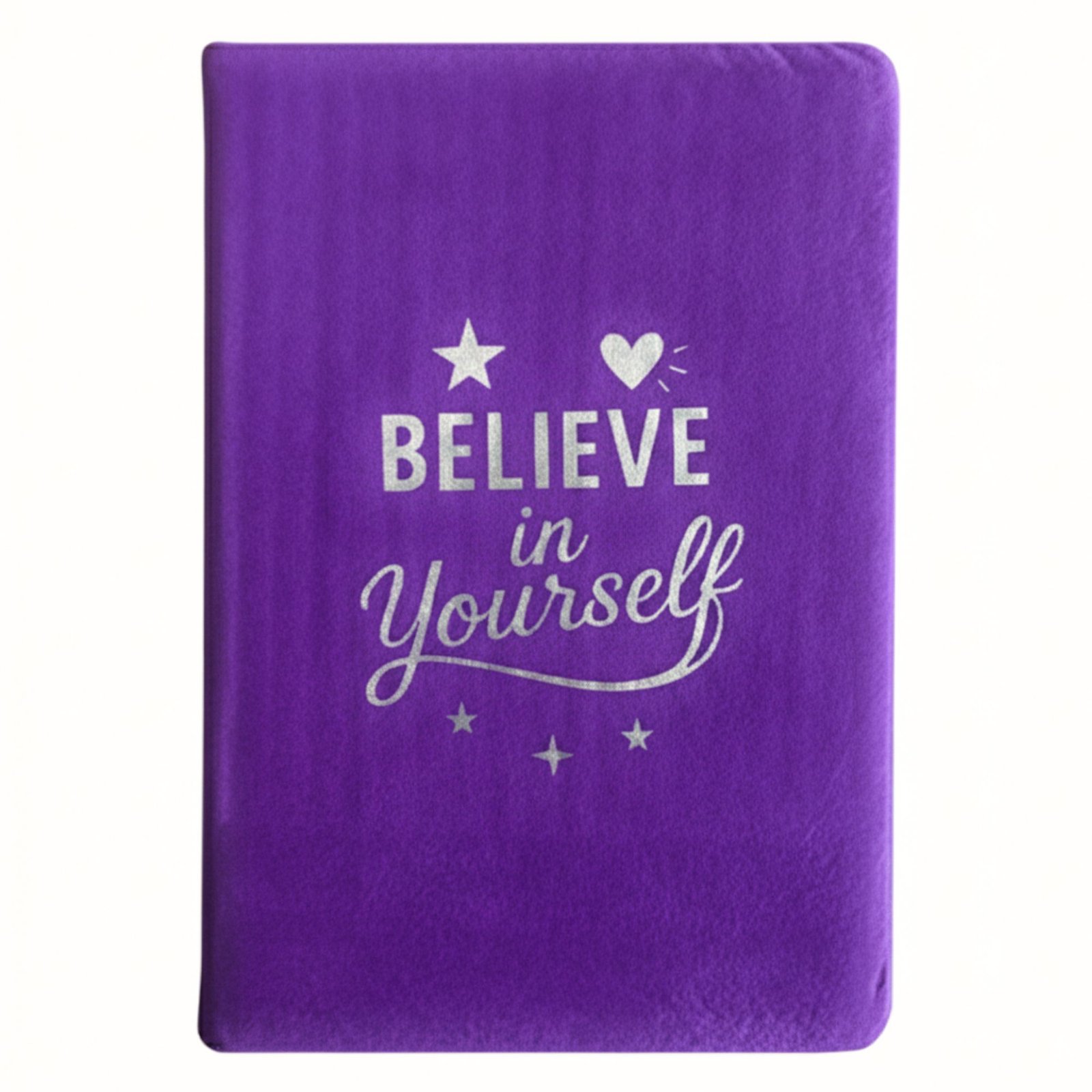 Levanduľový zamatový zápisník Believe in Yourself Zápisník sebalásky levanduľový zamat Believe – Obrázok 2