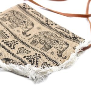 Wild Spirit Fringe Crossbody Bag Elephant