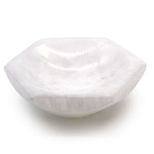 Sacred Geometry Cleansing Bowl Selenite Hexagon