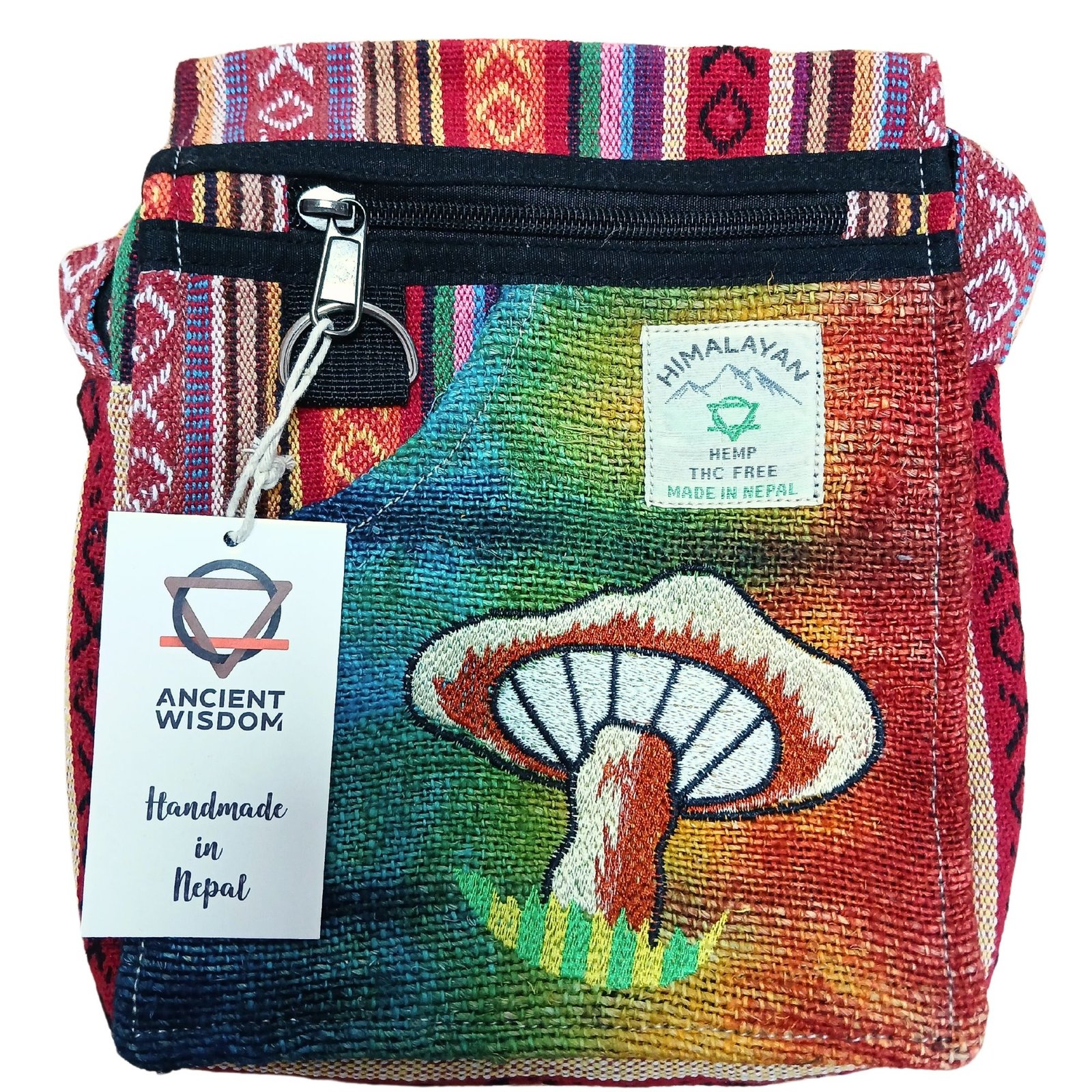 joyful festival crossbody bag hemp mushrooms Joyful Festival Crossbody Bag Hemp Mushrooms - Image 3